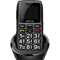 artfone Teléfono móvil Senior con botón Grande para Ancianos | Pantalla de Color de 1.77 Pulgadas | Botón de Emergencia…
